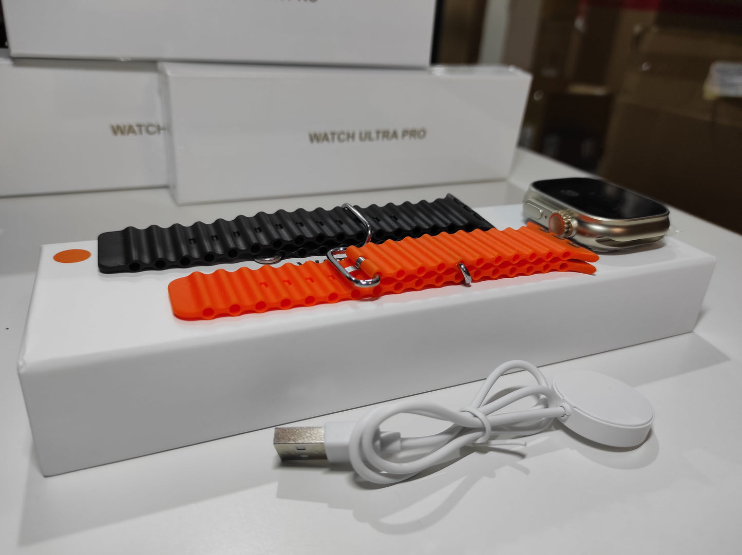ENVÍO GRATIS | Smartwatch Ultra Pro con 2 correas ( negro + naranja )