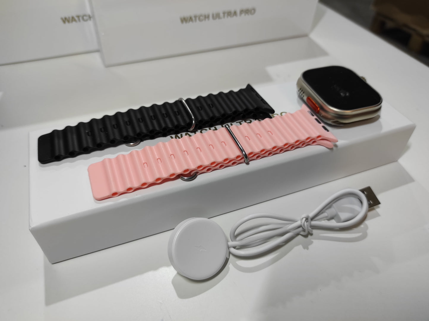 ENVÍO GRATIS | Smartwatch Ultra Pro con 2 correas ( negro + rosa )