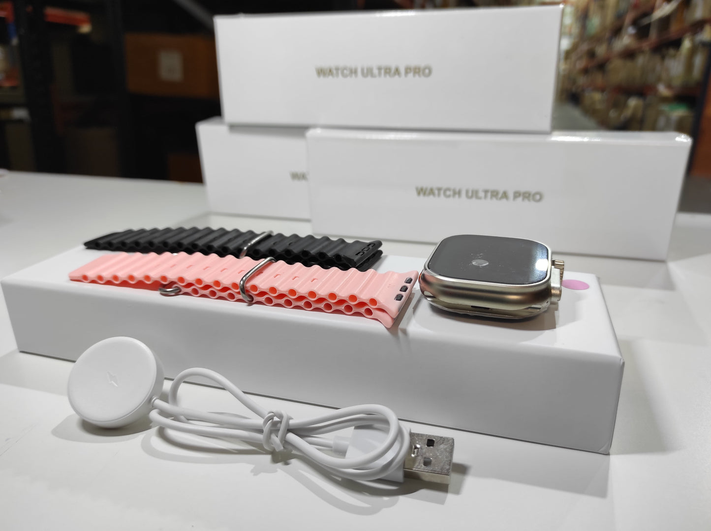 ENVÍO GRATIS | Smartwatch Ultra Pro con 2 correas ( negro + rosa )