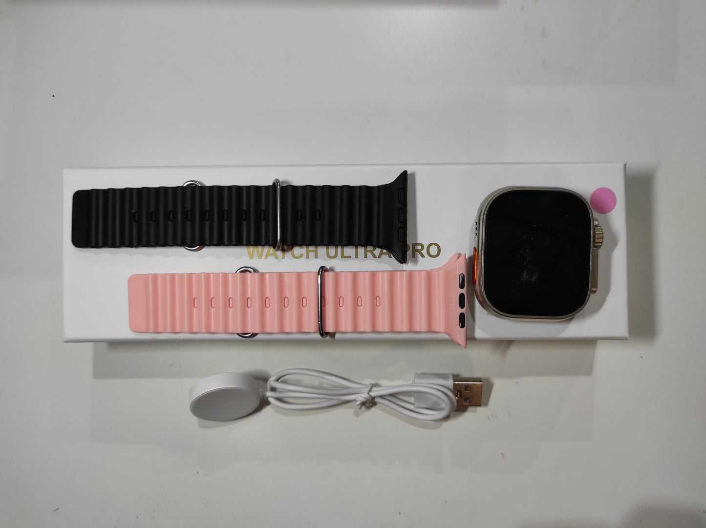 ENVÍO GRATIS | Smartwatch Ultra Pro con 2 correas ( negro + rosa )