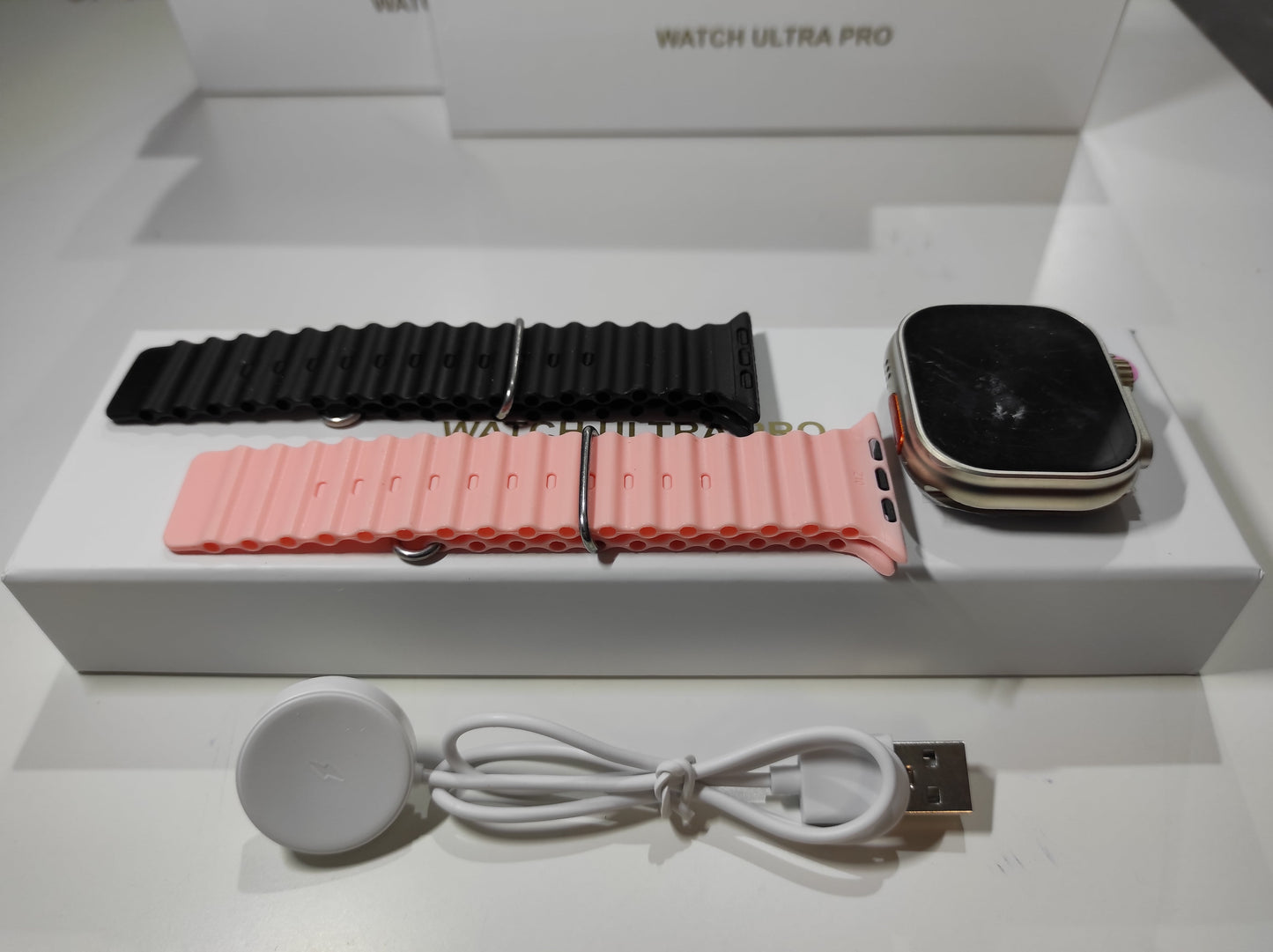 ENVÍO GRATIS | Smartwatch Ultra Pro con 2 correas ( negro + rosa )